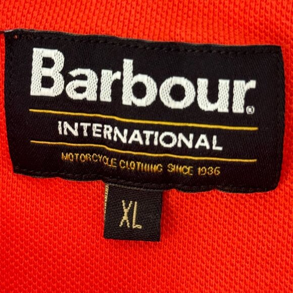 Barbour International Mens Polo Shirt XL 100% Cotton Tipped Striped Collar - Picture 3 of 5